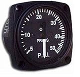 エンジン計器 メカニカル オイルプレッシャーゲージ （電源不要） 2-1/4" 10-100psi