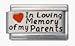 Clearly Charming In Loving Memory of My Mom Enamel Red Heart Laser Italian Charm