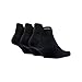 Nike Women's Dri-Fit Cotton Lightweight No-Show Tab Socks, 3-Pairs Sz: 6-10 (Black, Medium)