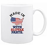 New  Made In U.S.A. , ... With Slovak Parts  Slovakia Mug Country