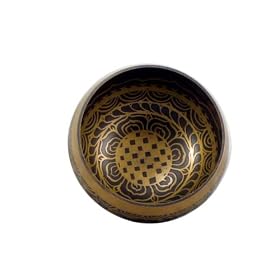 Tibetan Lotus Flower 5 Inch Brown Singing Bowl