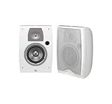 JBL Northridge N26AW II 2-way, 6" Weather-Resistant Bookshelf Speakers - Off White (Pair)