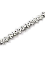 14K White Gold Diamond V Bracelet