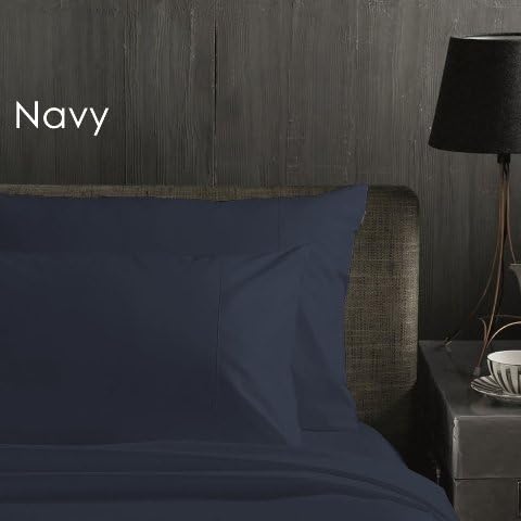 iEnjoy Bedding Queen-Navy Ultra-Fine Weave Combed Easy Care Sheet Set