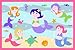 LA Rug Mermaids 19-by-29-Inch Nylon Area Rug