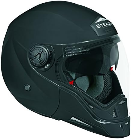 Stealth Phantom Convertible Helmet (Flat Black, Small)