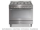 Baumatic 90cm Gas Cooker 5 burner gas hob Stainless Steel