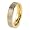 Gold Plated Polished Tungsten Carbide Band with Laser Cross Design (6.0 mm) - Size 6.0