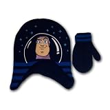Disney Pixar Toy Story Boy's Navy Blue Knit Scandinavian Hat and Mitten Set - Toddler