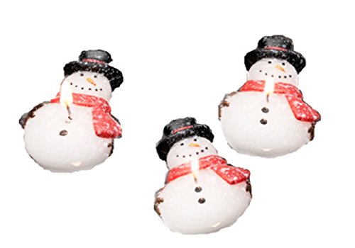 Biedermann & Sons Snowman Floating Candles, 3 Sets of 2