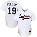 Majestic Cleveland Indians #19 Bob Feller White Throwback Replica Jersey
