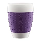 Bodum 11156-278 Pavina 13.5oz Porcelain Mug - 2 Piece Set Purple