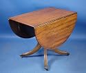 Furniture online: Antique Mahogany Pedestal Drop Leaf Table