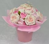 Baby Girl Sock Pail New Baby Shower Gift (3-6 Months)