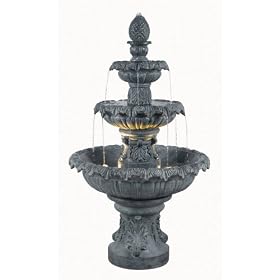 Kenroy Home Costa Brava Outdoor fountain in Zinc finish is 46 high and weighs 56 pounds... by Garden Fountains