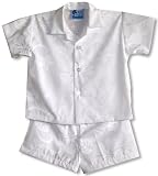 Wedding White Classic Hibiscus Hawaiian Aloha Boy's 2 Piece Cabana Set