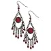 Black-Plated Red Crystal Bezeled Chandelier Post title=
