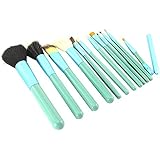 12 pcs Professional Makeup Brush Brushes Set Kit Leather Cup Holder Case colors