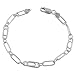 Exquisite Solid 925 Sterling Silver Alternate Oval Links 8 Inch Bracelet