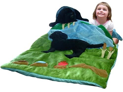 Kitchen: Black Lab Marshland Child Sleeping Bag