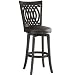 Hillsdale Van Draus 24-Inch Swivel Counter Stool and Flare Leg, Black Finish with Black Vinyl
