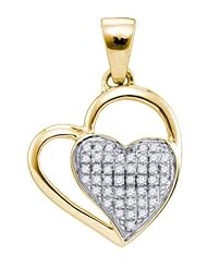 0.11CTW DIAMOND MICROPAVE HEART PENDANT