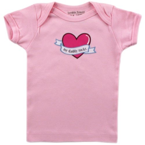 Luvable Friends Tee Top My Daddy Rocks, Girl