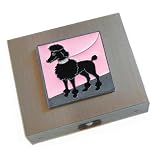 Black Poodle Travel Jewelry Case