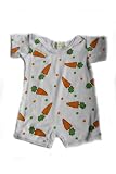 New Jammies Organic Cotton Playtime Romper Carrot Top Kisses, 12 Months