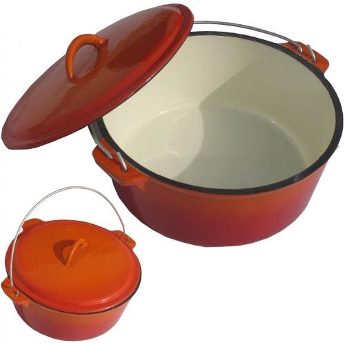 Cajun Cookware Enamel Coated Cast Iron 4.5 Qt Dutch Oven