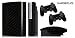 Protective skins for FAT Playstation 3 System Console, PS3 Controller skin included - DIAMONDPLATE BLACK
