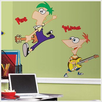 RoomMates RMK1534GM Phineas and Ferb Peel & Stick Giant Wall Decals