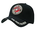 Delux Military Law Enforcement Cap Hat- US Marine Corps, Black (Comes In 2 Different