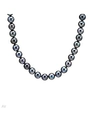 White Gold Pearl Ladies Necklace. Length 16.5 in. Total Item weight 20.5 g.
