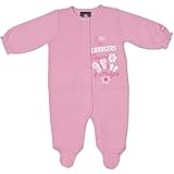 NFL Team Newborn Baby Gerber Snap Front Sleep 'N Play Sleepers (6-9 Months, Pink San Diego Chargers)