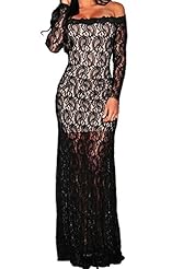 Spring Summer Winter Lace Checkered Print Polyester/Spandex Long Sleeves Evening Dress/Prom Dress 