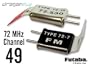 Futaba Channel 49 Crystal Set 72MHz FM Radio Receiver + Transmitter Crystals