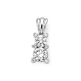Sterling Silver 1/2 ct. Cubic Zirconia Pendant with Chain