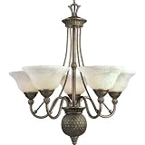 Progress Lighting P4010-86 5-Light Savannah Chandelier, Burnished Chestnut