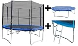 Vortigern 14ft Trampoline + Safety Net Enclosure + Ladder & Cover 14' CE & TUV Approved