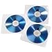 Hama CD ROM /DVD ROM Ringbuch H�llen f�r je zwei CDs 50er Pack wei�