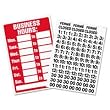 U. S. Stamp & Sign Business Hours Sign with Peel Vinyl Characters, 8 x 12 Inches, Poly Resin (9394 )