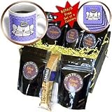 S. Fernleaf Designs Funny Dog Modern Folk Art Paintings - Dog on Bed, Cute Pets Animals Funny Original Modern Folk Art Painting - Coffee Gift Baskets - Coffee Gift Basket