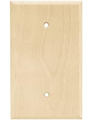 Home Improvement: Brainerd 64662 Wood Square Single Blank Wall Plate / Switch Plate / Cover, Unfinished - BRAINERD