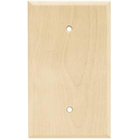 Liberty Hardware 64662 Wood Square Single Blank Wall Plate, Unfinished