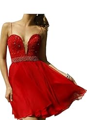 Sexy Natural   Waistline Spaghetti Strap Chiffon 2015 Applique Homecoming Dress/Mini Dress 