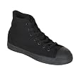 MENS Sizing Black Canvas Spiked Steel Toe High Top Sneaker Shoe Punk Goth
