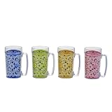 Bandana Handled Insulated Tumbler Set of 4 - 24 oz.