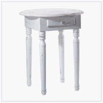 White Wood Side Table - Style 31585