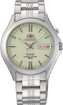Orient #BEM6G005R Men's Tri Star Luminous Dial Self Winding Automatic Watch